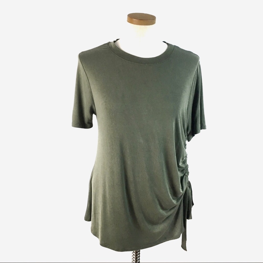 Emelia Green Side Cinch Blouse Medium